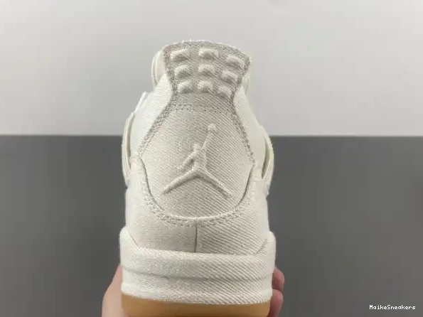 MaikeSneakers AO2571-100 x Air Jordan 'White' 4 Levi's 0323